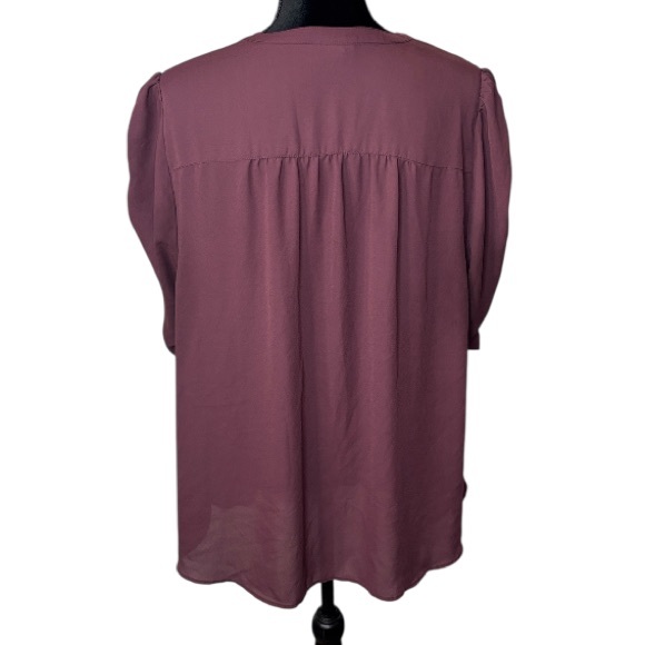 TORRID - “Harper-Georgette” Elegant Mauve Flowy Women's Top - Size 3X - Picture 8 of 11